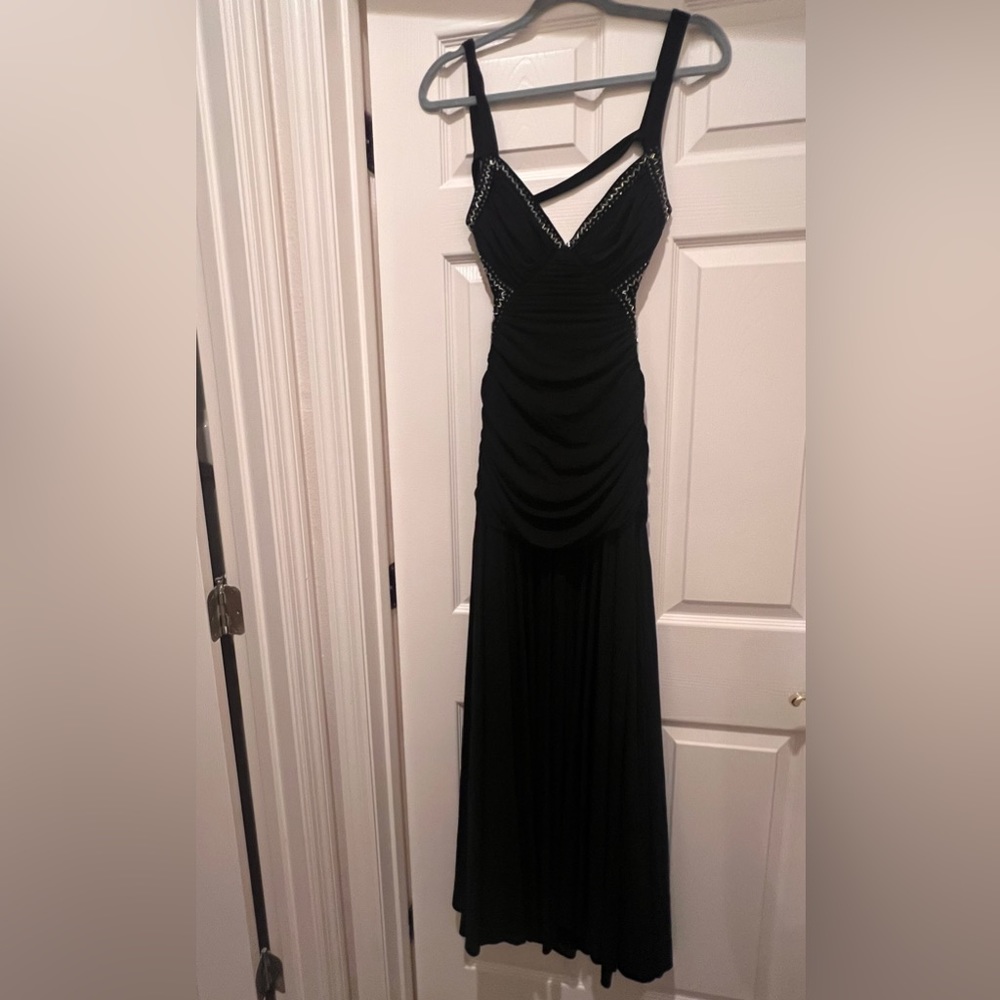 MAXI BLACK DRESS GOWN FROM BCBG MAX AZRIA SIZE S - Picture 7 of 15